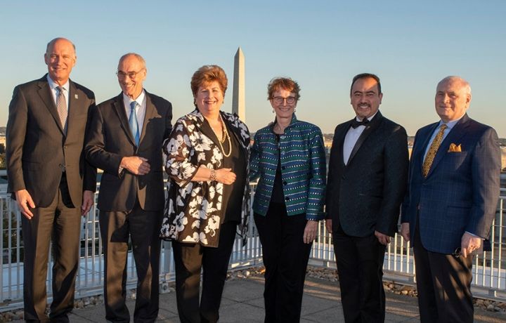 Leadership and award recipients at the GW Institute for Spirituality and Health's special fall celebration on Oct. 23, 2019